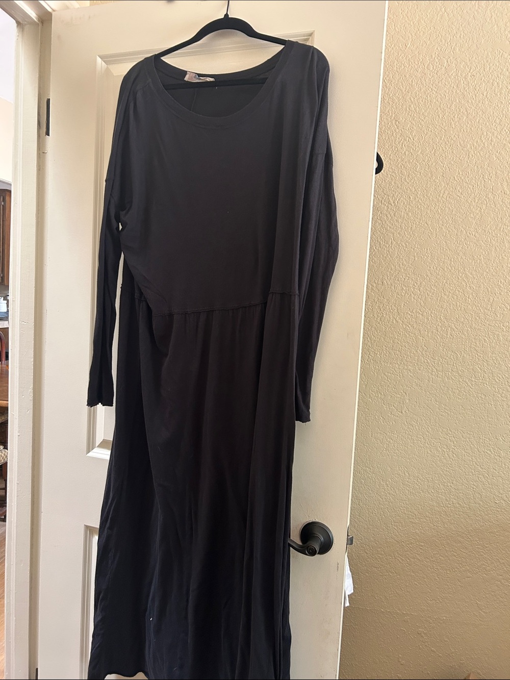 Everyday Long Sleeve Black Maxi Dress
